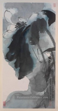 张大千 Zhang Daqian Chang Dai chien œuvres - Chang dai chien lotus 1965 old China ink